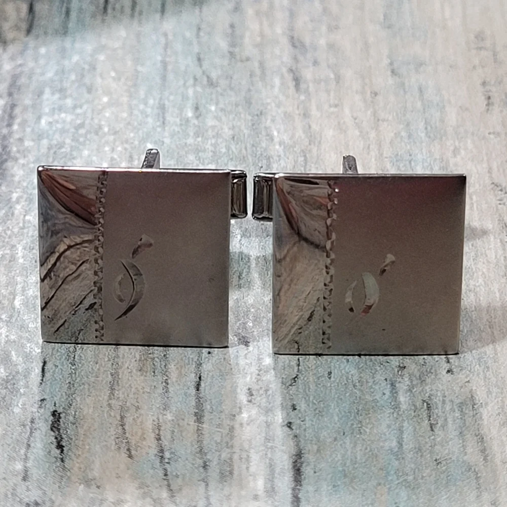 Sterling Square Cuff Links.